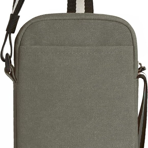 RFID Blocking Mini Crossbody Canvas Bag Compact Travel Purse for Mobile - Picture 6 of 13